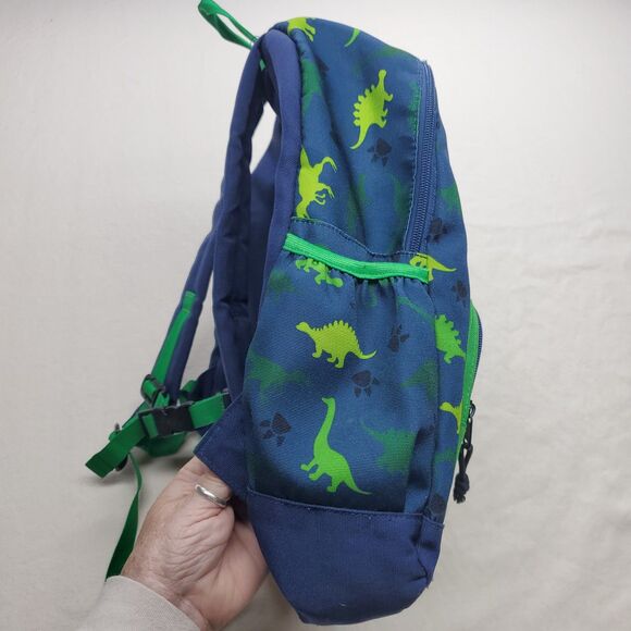 Vaschy Dinosaur Backpack 15″ x 11″ x 4.5″ Kids School Bag Navy Green Dino Print - Picture 3 of 6